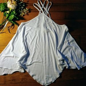 Hollister Sleeveless Flowy Top in White